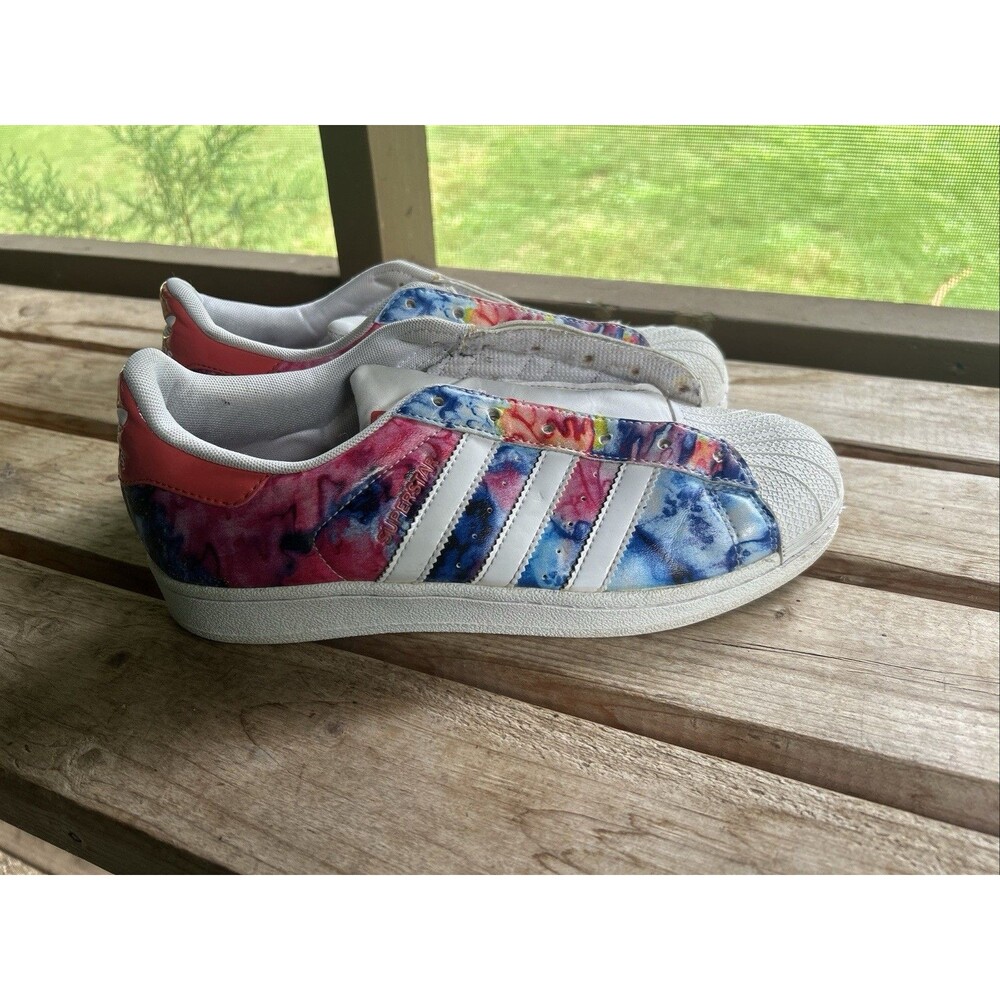 Adidas Primegreen Watercolor Floral Superstar Casual Sneaker Shoes 7